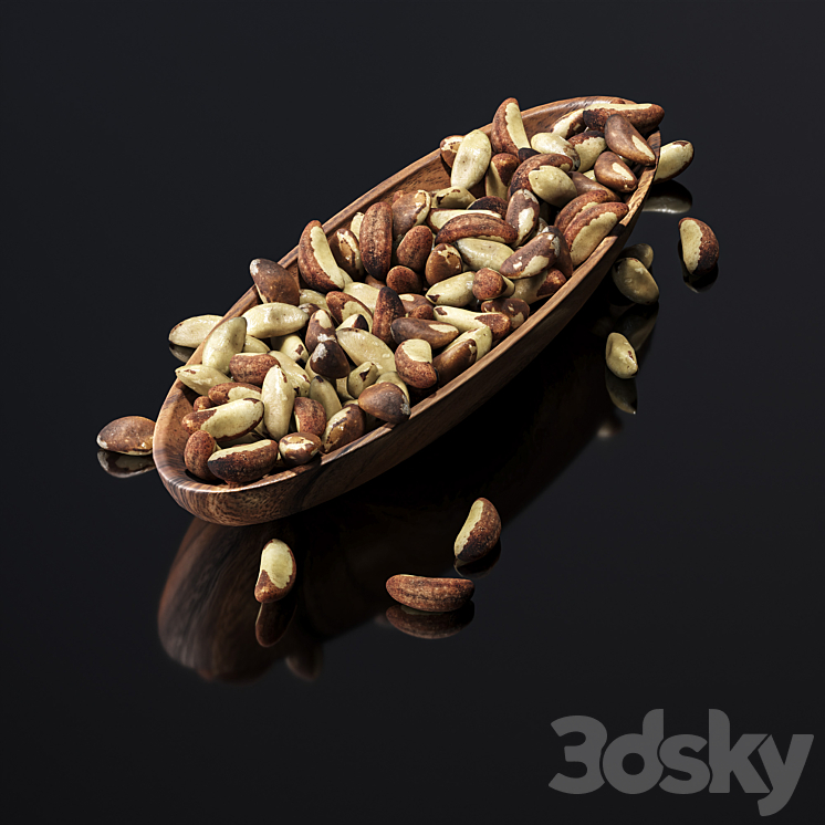 Brazilian nut 3DS Max - thumbnail 2