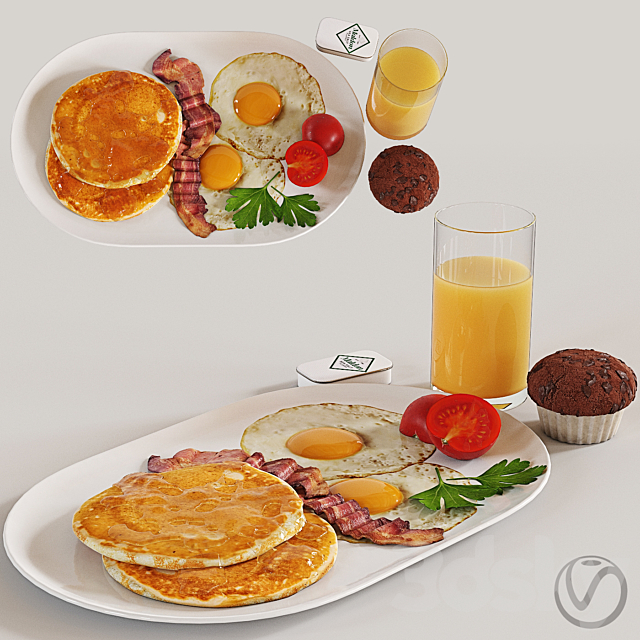 Breakfast 3ds Max - thumbnail 1