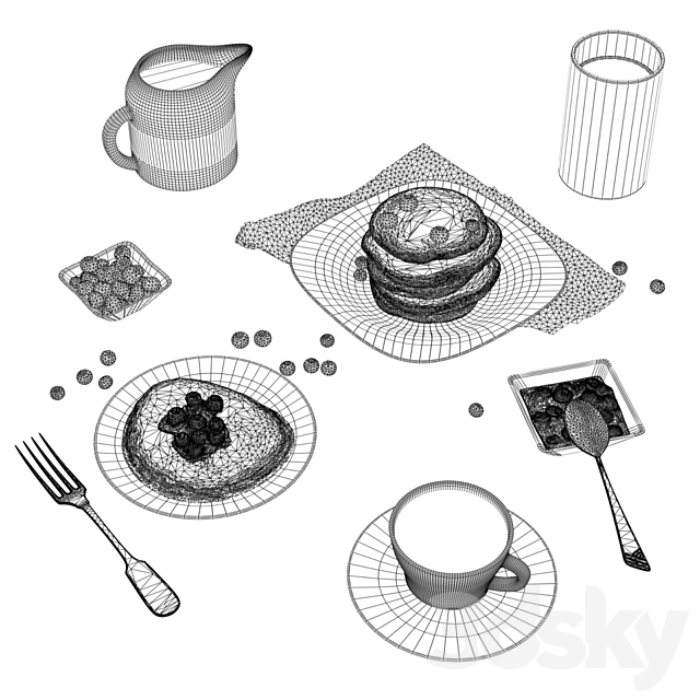 Breakfast 3DSMax File - thumbnail 3