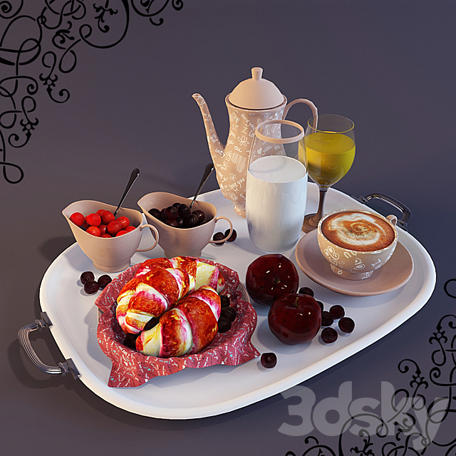 Breakfast in bed 2 3DSMax File - thumbnail 1