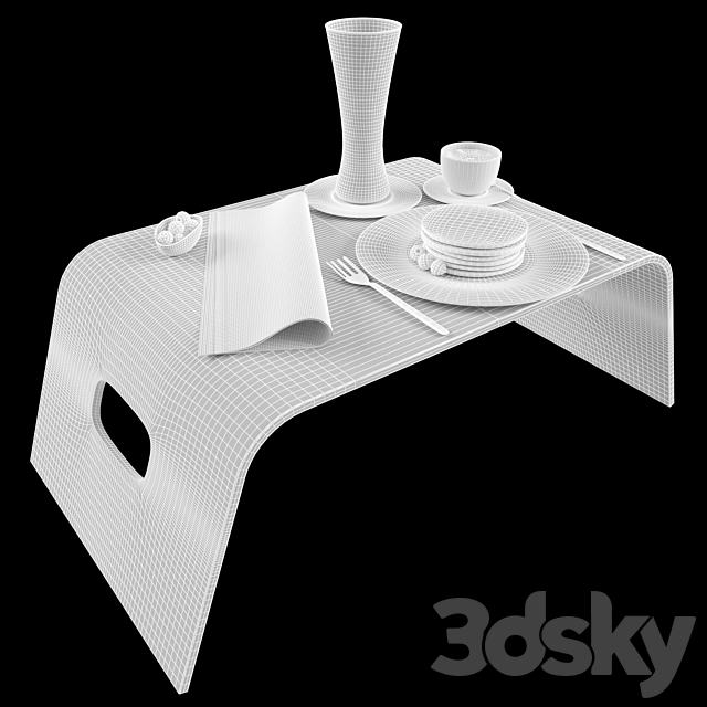 breakfast in bed 3DS Max Model - thumbnail 3