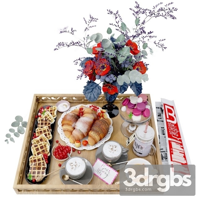 Breakfast in Bed Tray 3dsmax Download - thumbnail 1