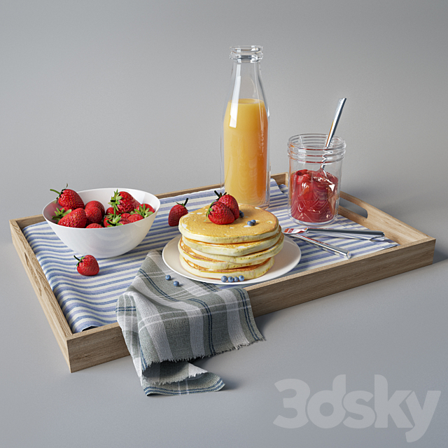 Breakfast on a tray 3DSMax File - thumbnail 1