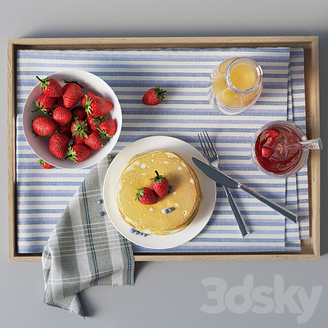 Breakfast on a tray 3DSMax File - thumbnail 2