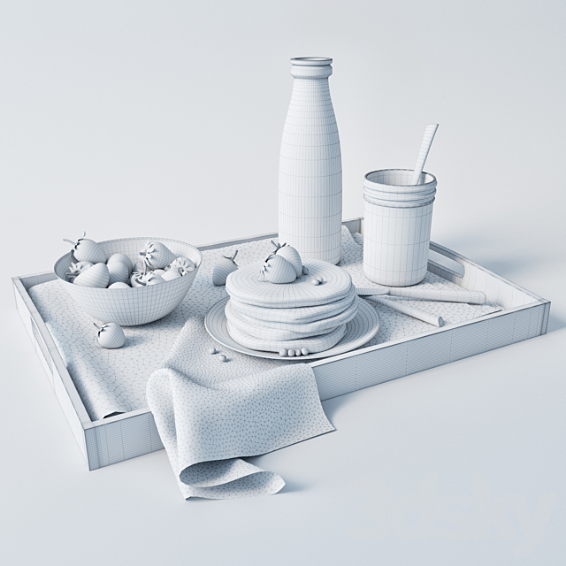 Breakfast on a tray 3DSMax File - thumbnail 3