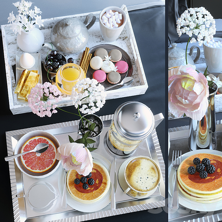 Breakfast tray 3DS Max - thumbnail 1