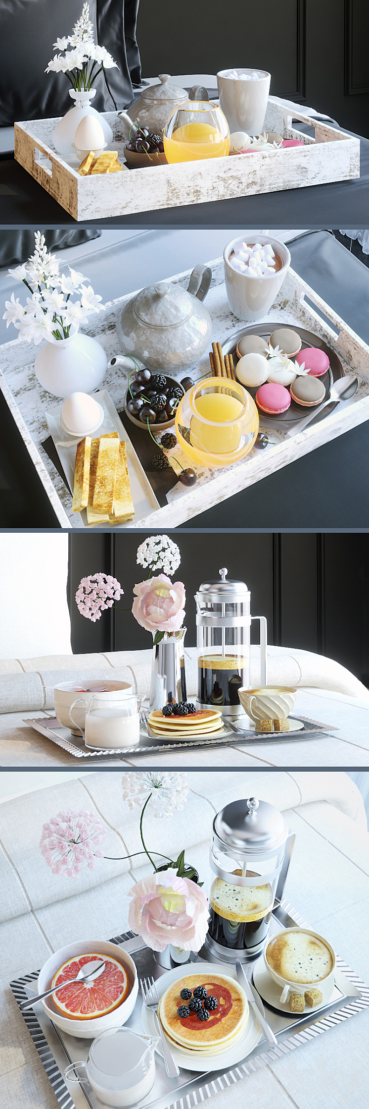 Breakfast tray 3DS Max - thumbnail 2