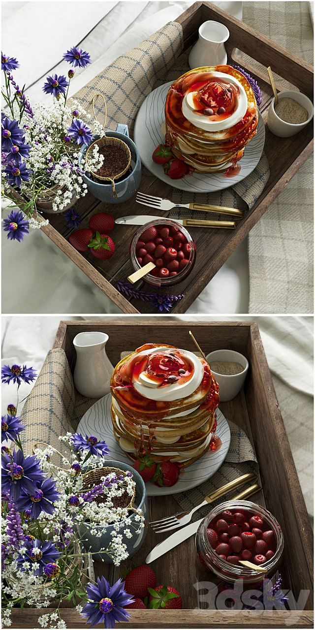 Breakfast with love 3DS Max Model - thumbnail 2