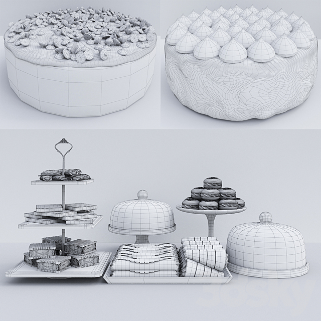 Cake bar (Espresso cheesecake & Tiramisu cake) 3DSMax File - thumbnail 3