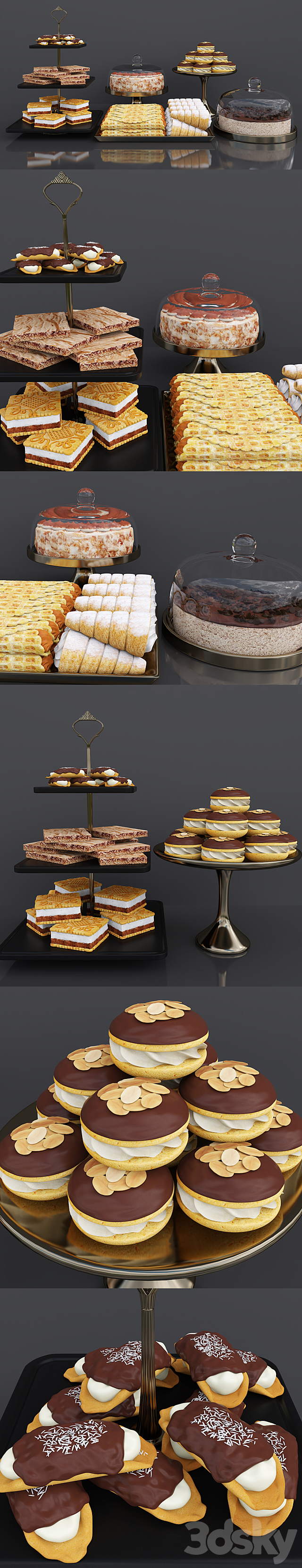 Cake bar (Espresso cheesecake & Tiramisu cake) 3DSMax File - thumbnail 4