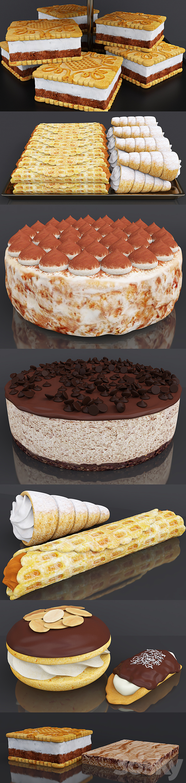 Cake bar (Espresso cheesecake & Tiramisu cake) 3DSMax File - thumbnail 5