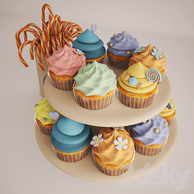 cakes 3DS Max Model - thumbnail 1