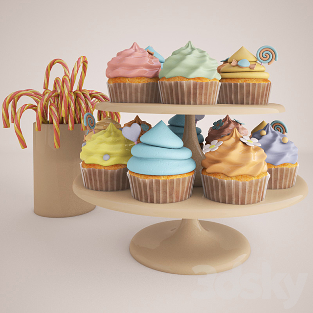 cakes 3DS Max Model - thumbnail 2