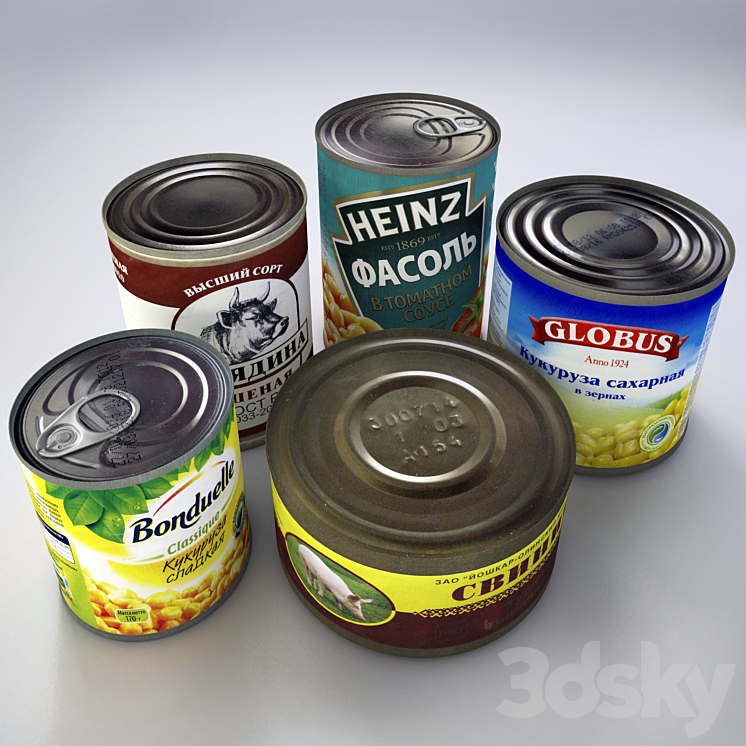 Canned and cereals 3DS Max - thumbnail 2