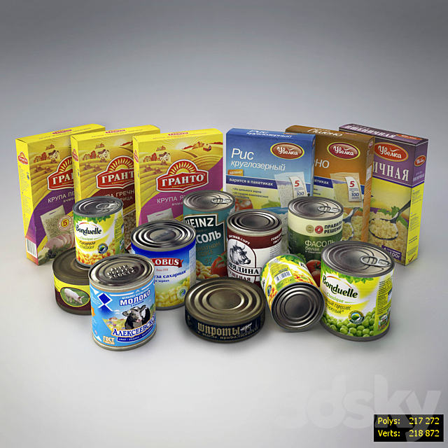 Canned and cereals 3DSMax File - thumbnail 1