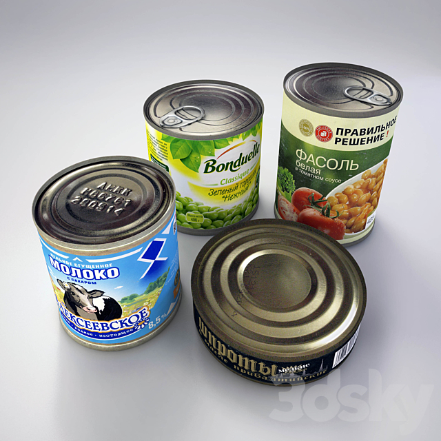 Canned and cereals 3DSMax File - thumbnail 3