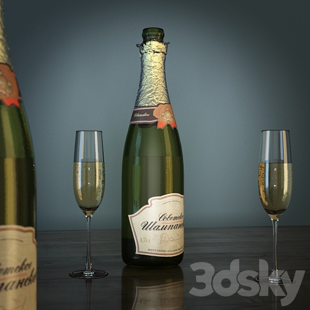 champagne 3DSMax File - thumbnail 1