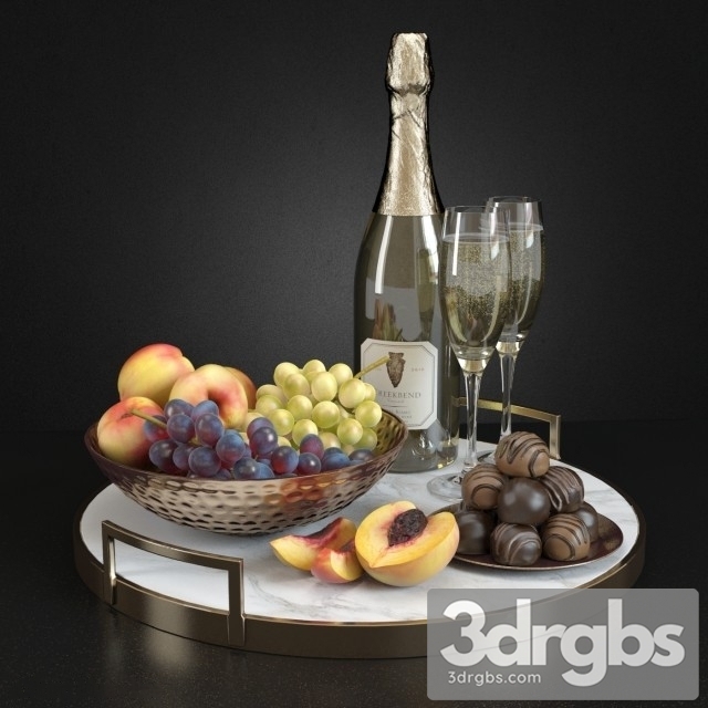 Champagne Fruits 3dsmax Download - thumbnail 1