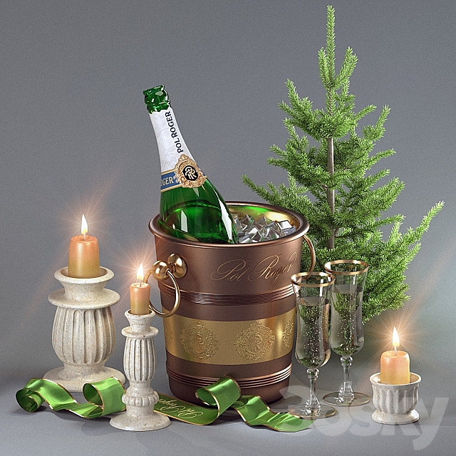 Champagne Pol Roger 3DSMax File - thumbnail 1