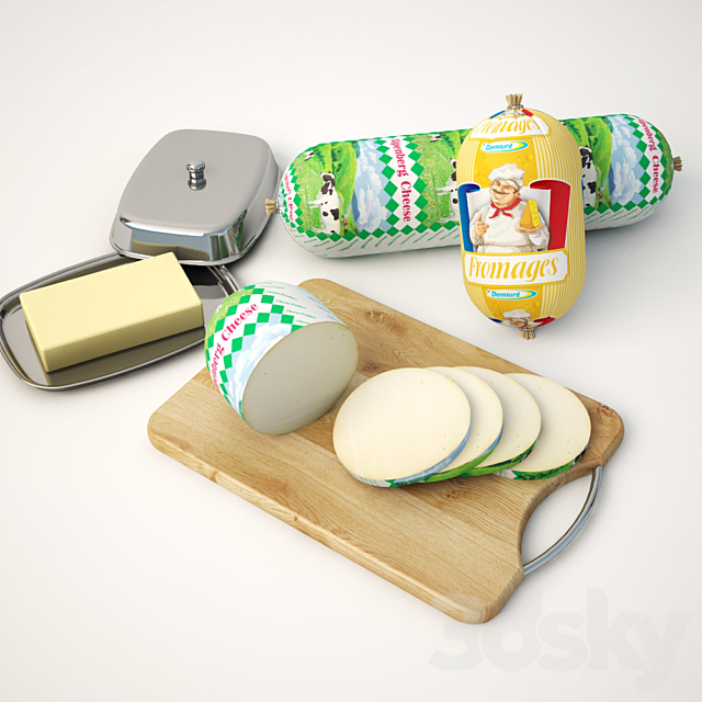 Cheese sausage tofu cheese packaged mayonnaise. 3ds Max - thumbnail 1