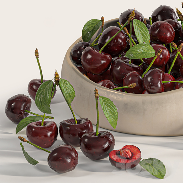 Cherry dish 3DS Max Model - thumbnail 3