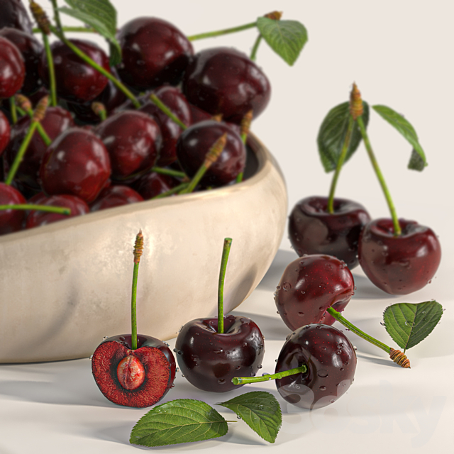 Cherry dish 3DS Max Model - thumbnail 4