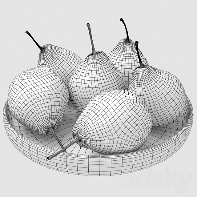 chinese pears 3DSMax File - thumbnail 2