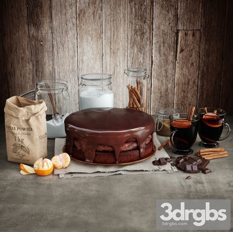 Chocolate Cake 3dsmax Download - thumbnail 1