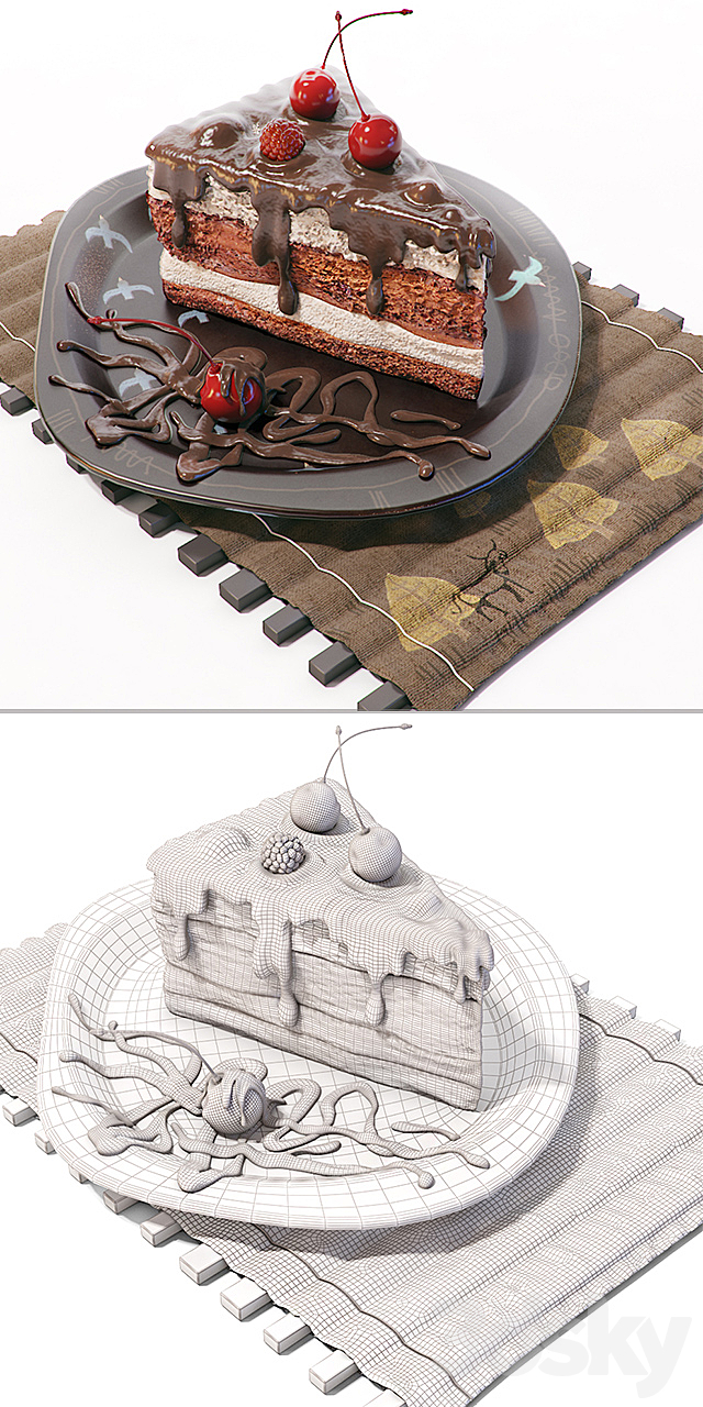 Chocolate Cake 3DSMax File - thumbnail 2