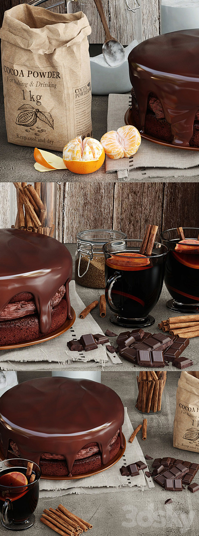 Chocolate Cake 3DSMax File - thumbnail 2