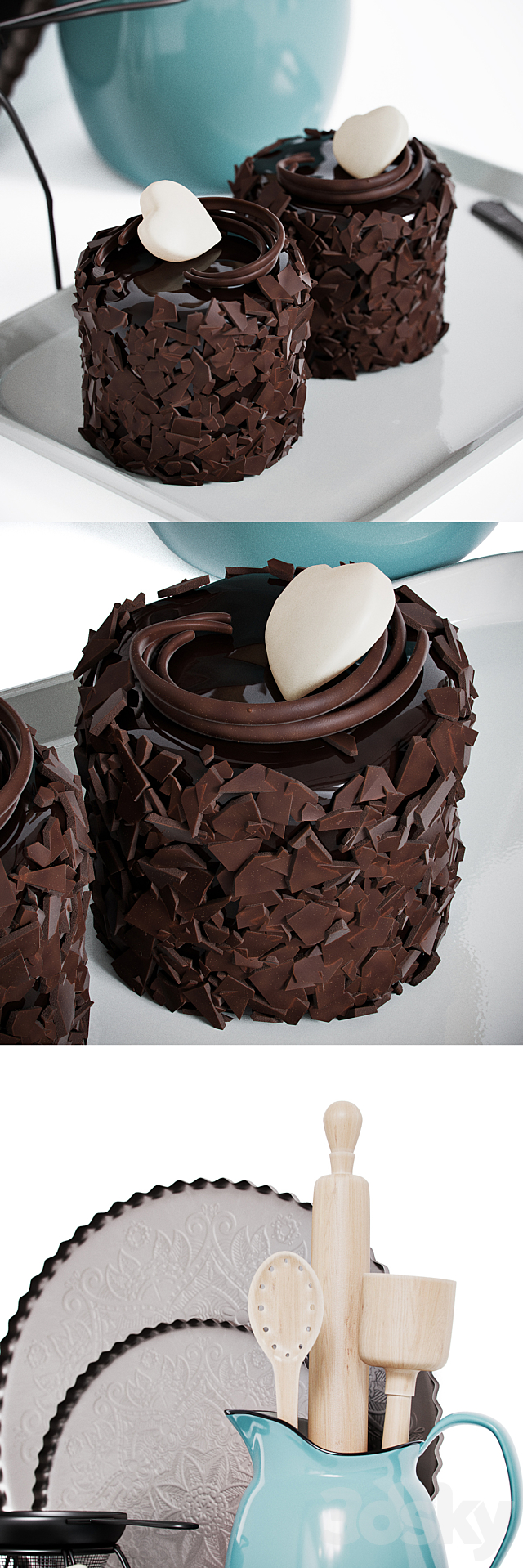 Chocolate cakes 3DSMax File - thumbnail 2