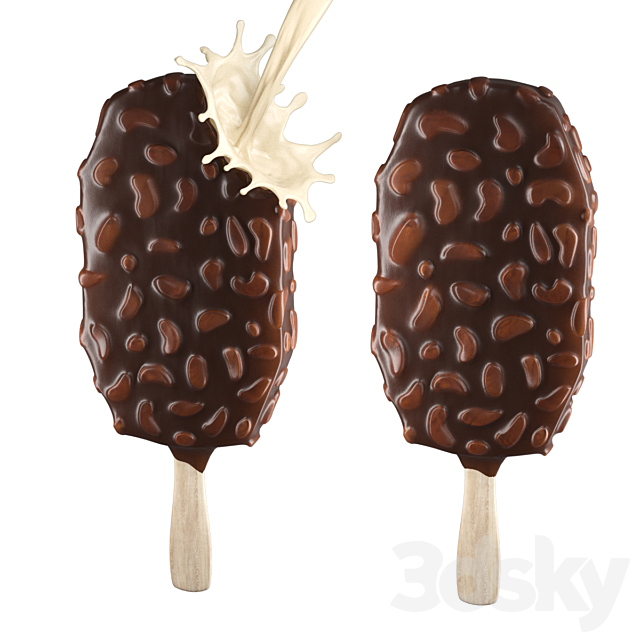 Chocolate ice cream 3ds Max - thumbnail 1