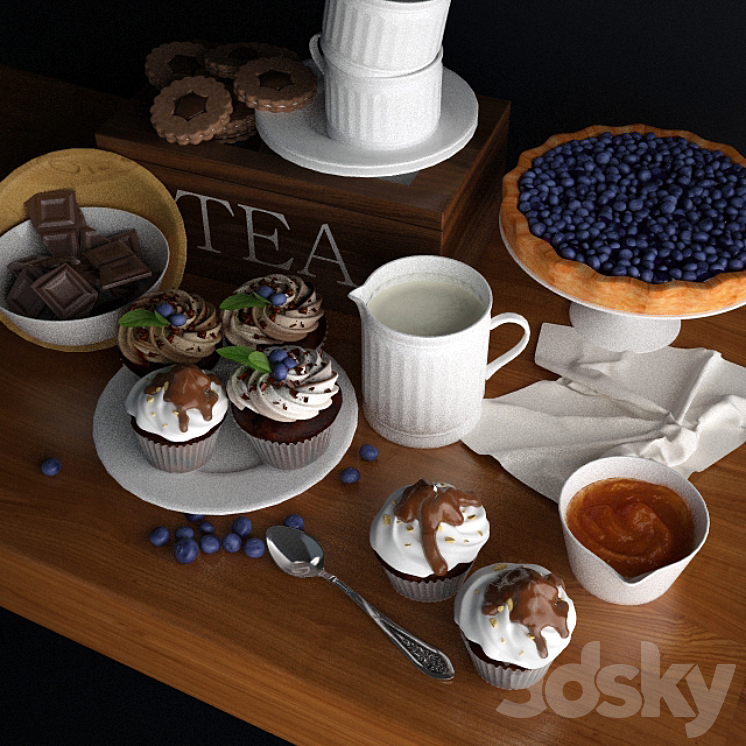 Chocolate set 3DS Max - thumbnail 2