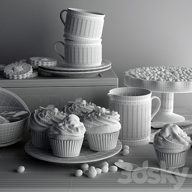 Chocolate set 3DSMax File - thumbnail 3