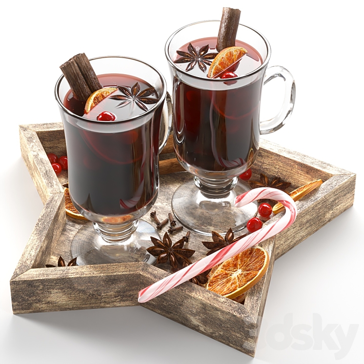 Christmas mulled wine 3DS Max - thumbnail 1