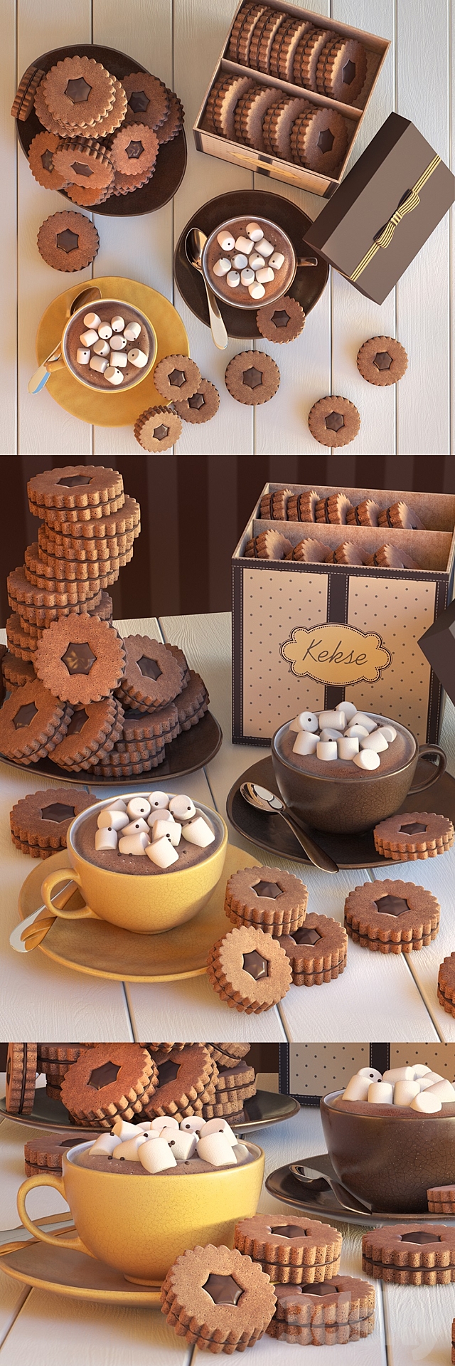 Cocoa and cookies 3DS Max Model - thumbnail 2