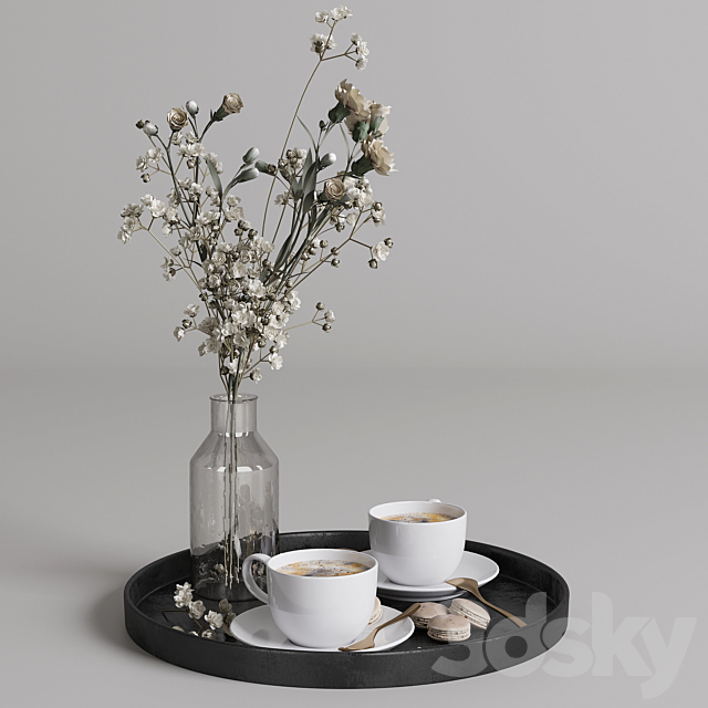 Coffee set 01 3ds Max - thumbnail 2