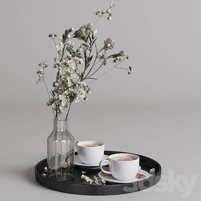 Coffee set 01 3ds Max - thumbnail 3