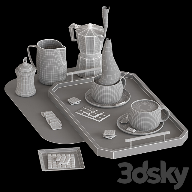 coffee set 01 3DSMax File - thumbnail 3