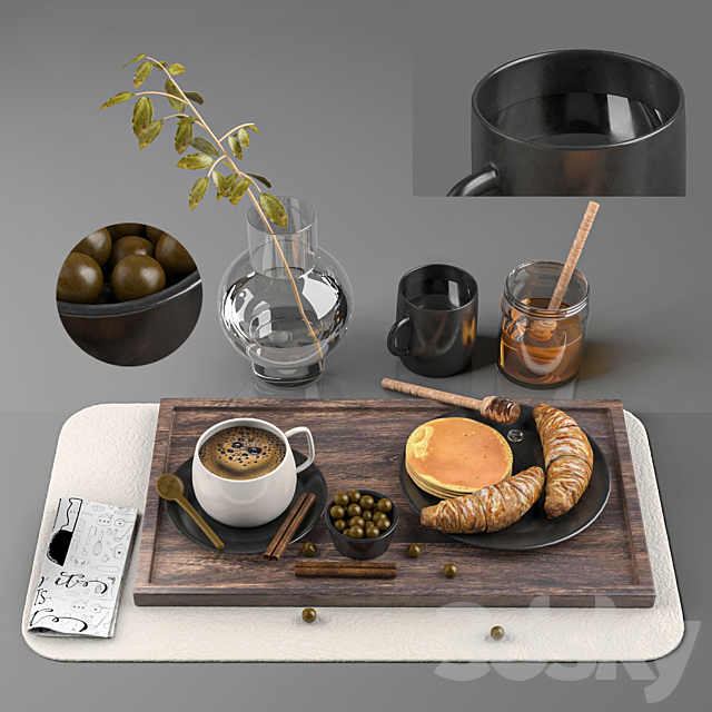 coffee set 1 3DSMax File - thumbnail 1