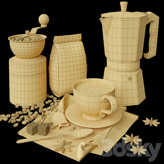 Coffee set 2 3DSMax File - thumbnail 5