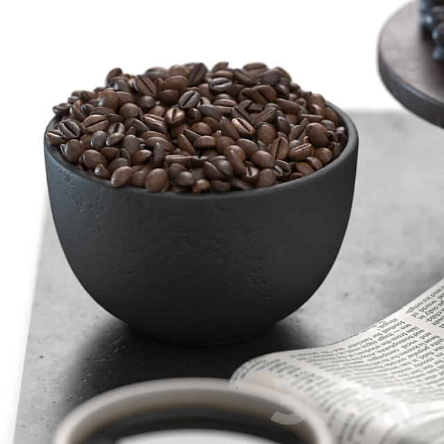 coffee set 3DS Max Model - thumbnail 6