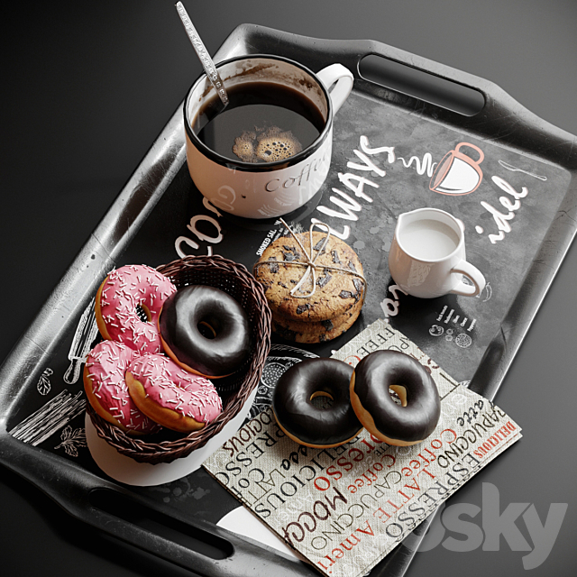 Coffee set 3DSMax File - thumbnail 3