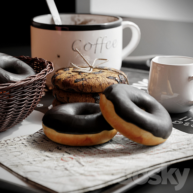 Coffee set 3DSMax File - thumbnail 4