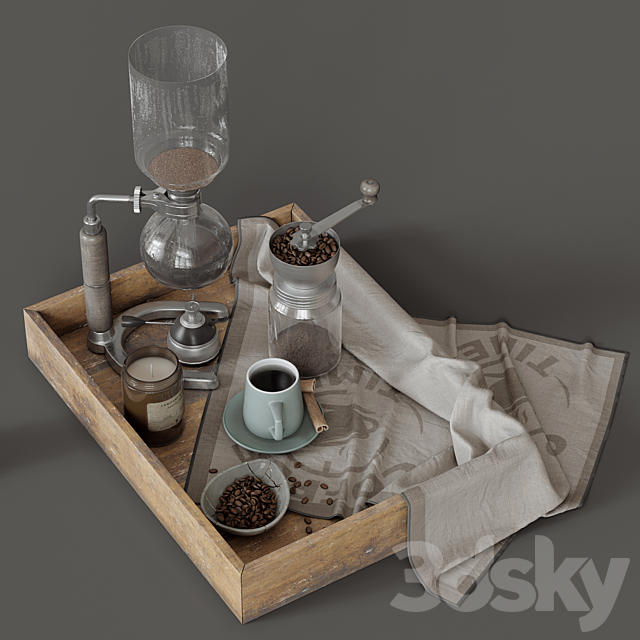 coffee set 3DSMax File - thumbnail 2