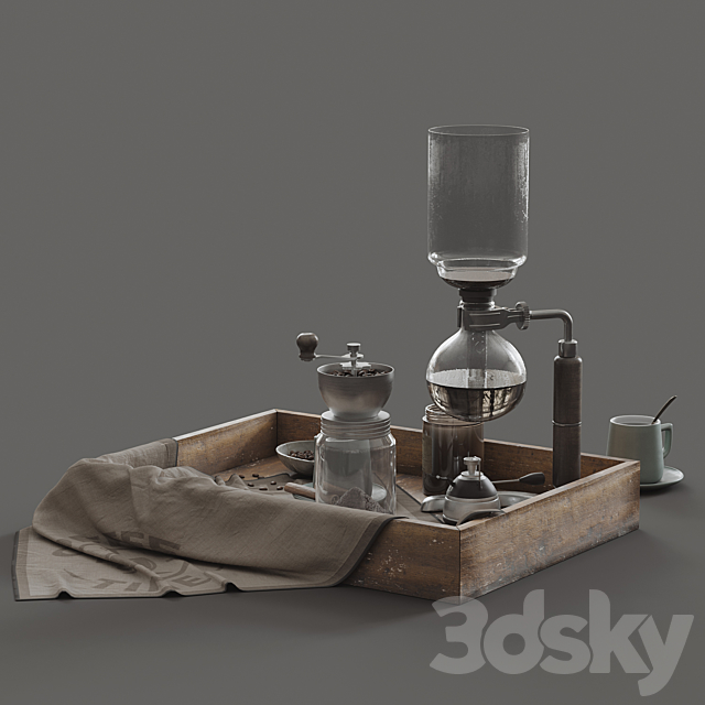 coffee set 3DSMax File - thumbnail 3