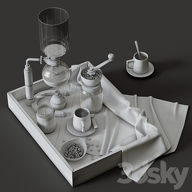 coffee set 3DSMax File - thumbnail 5