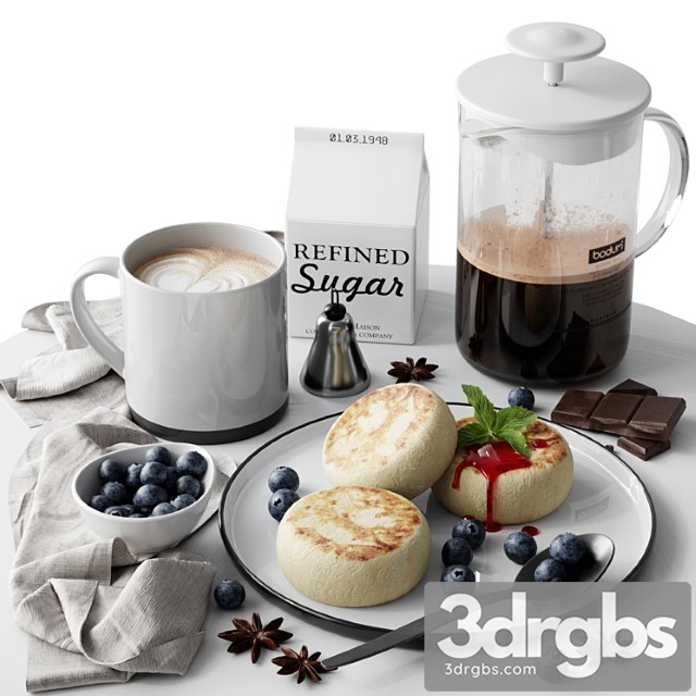 Coffee Set 4 3dsmax Download - thumbnail 1