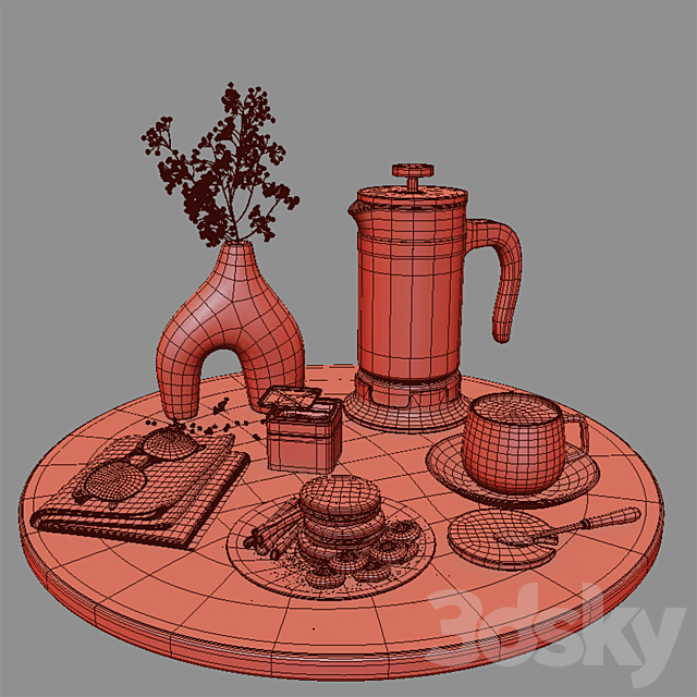 Coffee Set “Black” 3DSMax File - thumbnail 6