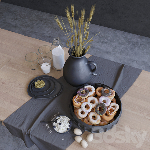 Composition for dining table 3DSMax File - thumbnail 2